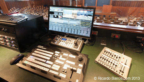 MEDIA BOOTH: A new recording system allows the room to function as a simulcast space and to send and receive HD signals, so that events can be live-streamed to and from other locations.