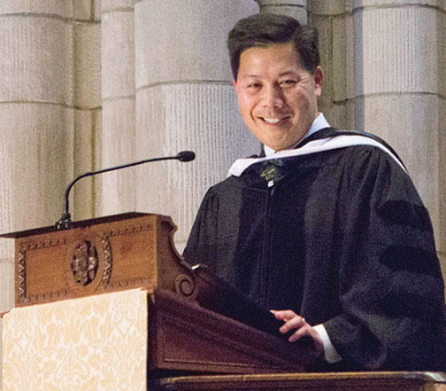 Baccalaureate speaker Christopher Lu ’88