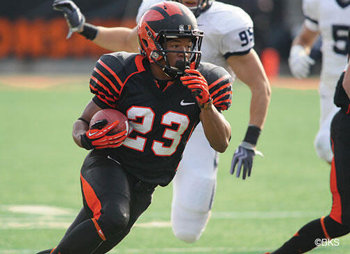 Tailback Dre Nelson ’16 ran for two touchdowns against Yale.