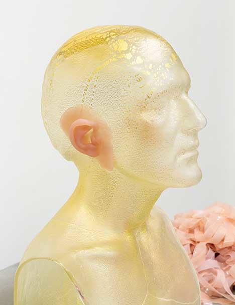 Photo of Martha Friedman’s “Bust 4, from Mummy Wheat”