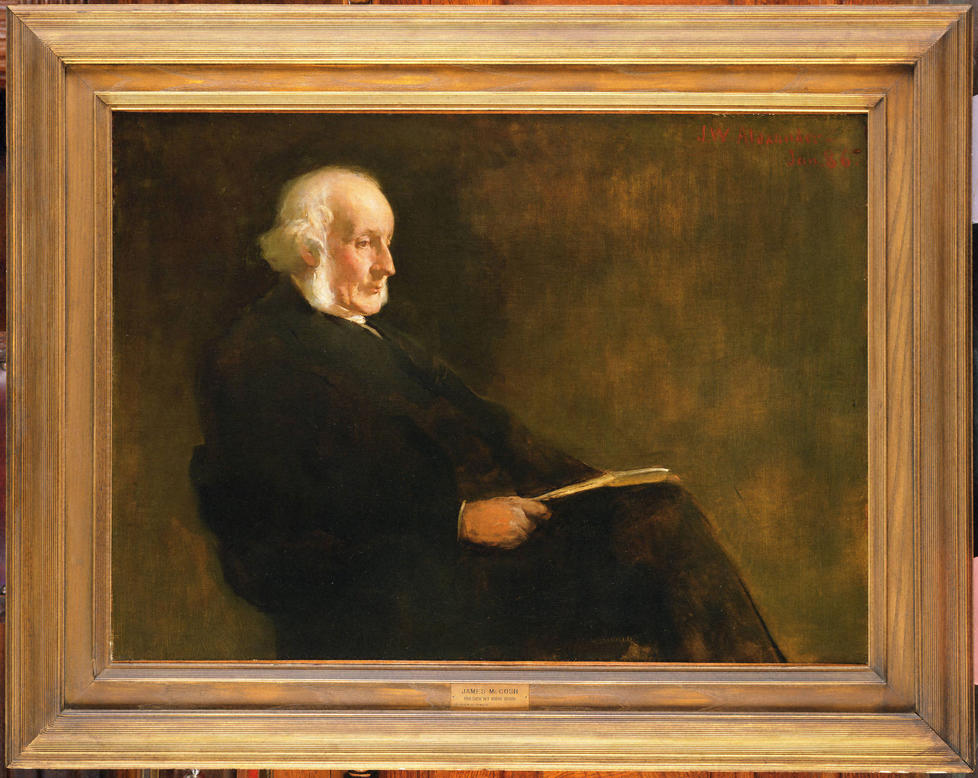 President James McCosh at 75, painted from life by John White Alexander. (Click on photo for larger image.)