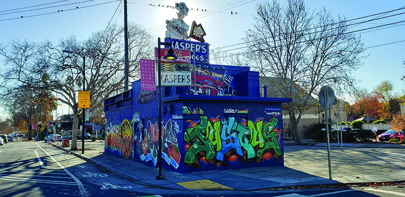 An abandoned hot dog joint