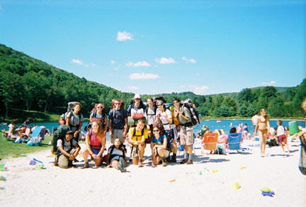 A sunny day at a state park beach. 
