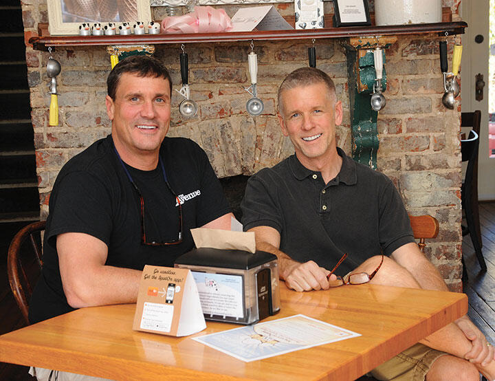 Prince-ComfyCow2new.jpg Tim Koons-McGee ’80, left, and his husband, Roy, resolved to embark on a career together: running an ice cream shop.