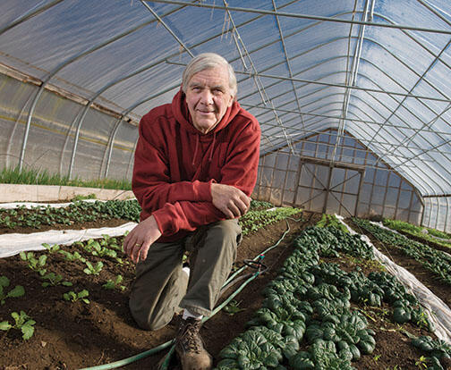 Larry Pletcher ’68 grows vegetables and raises livestock in Warner, N.H.