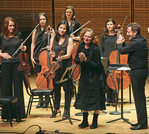 Prince-WolfeNew.jpg The music of Julia Wolfe *12, center, incorporates elements of classical music, rock, jazz, folk, and pop.