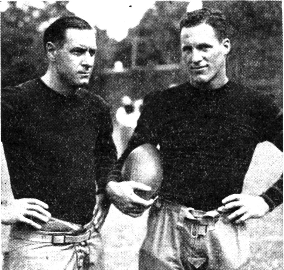 Football coach Fritz Crisler and Pepper Constable ’36: Football captain, class president, Pyne Prize winner