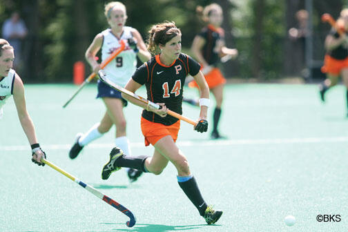 SP_FieldHockey389new.jpg Princeton’s field hockey team is fortified by the return of Olympians Katie Reinprecht ’13, center, and Julia Reinprecht ’14, along with Kathleen Sharkey ’13 and Michelle Cesan ’14, all of whom spent last year playing with the U.S. national team