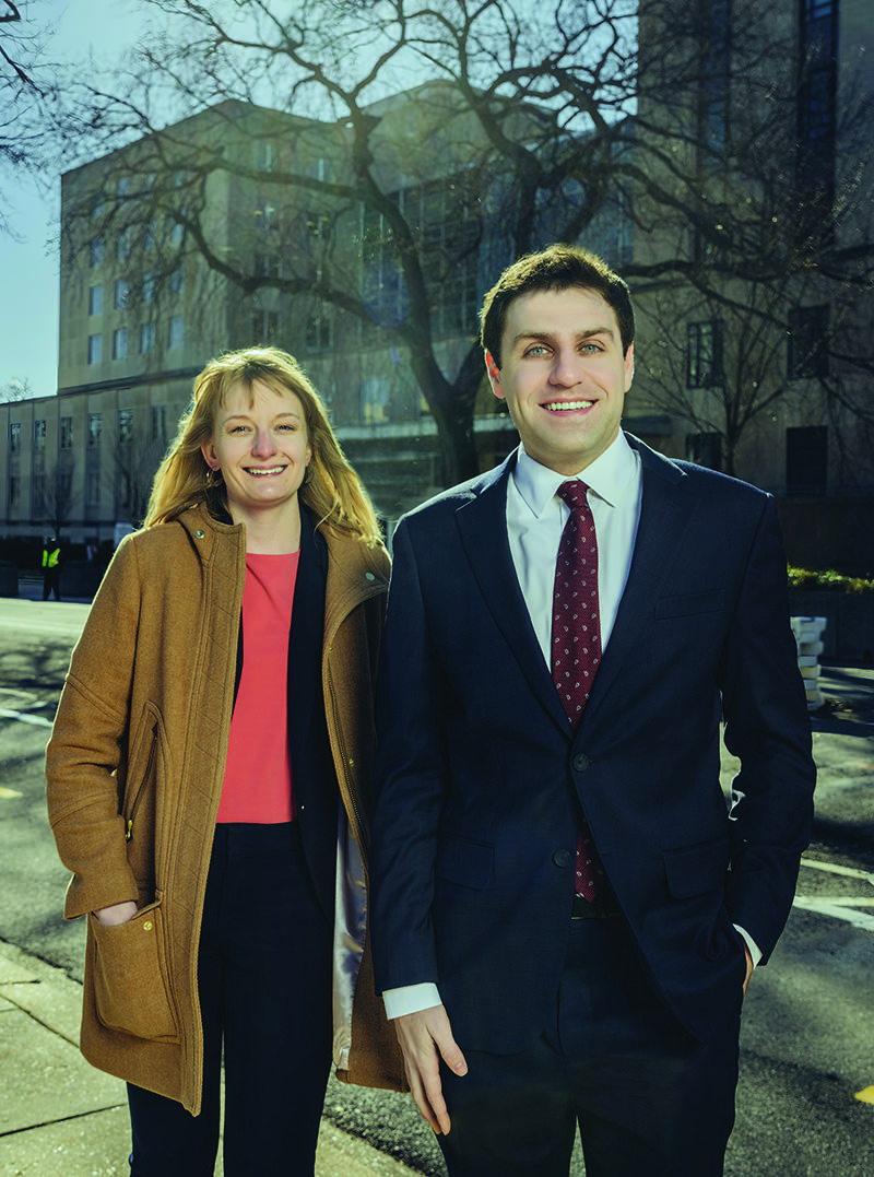 Lindsay Wylie *22, left, and Jonathan Moch ’12