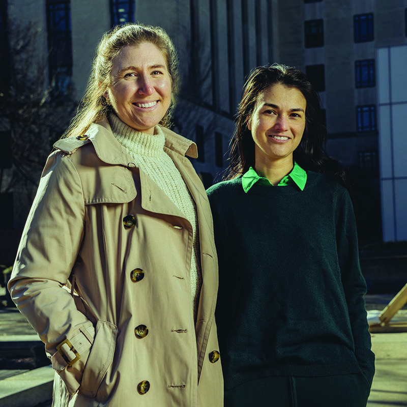 Sierra Woodruff  ’11, left, and Emily Seen ’08