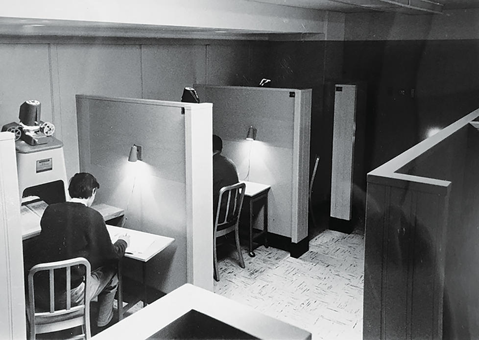 Before the internet and AI, students spent countless hours poring over microfilm to research their senior theses. 