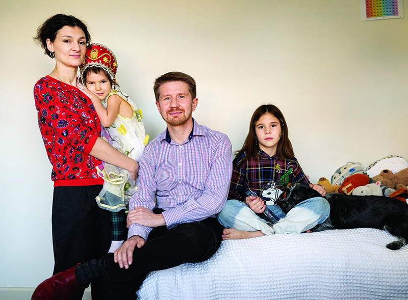 Evgeny Roshchin with his family