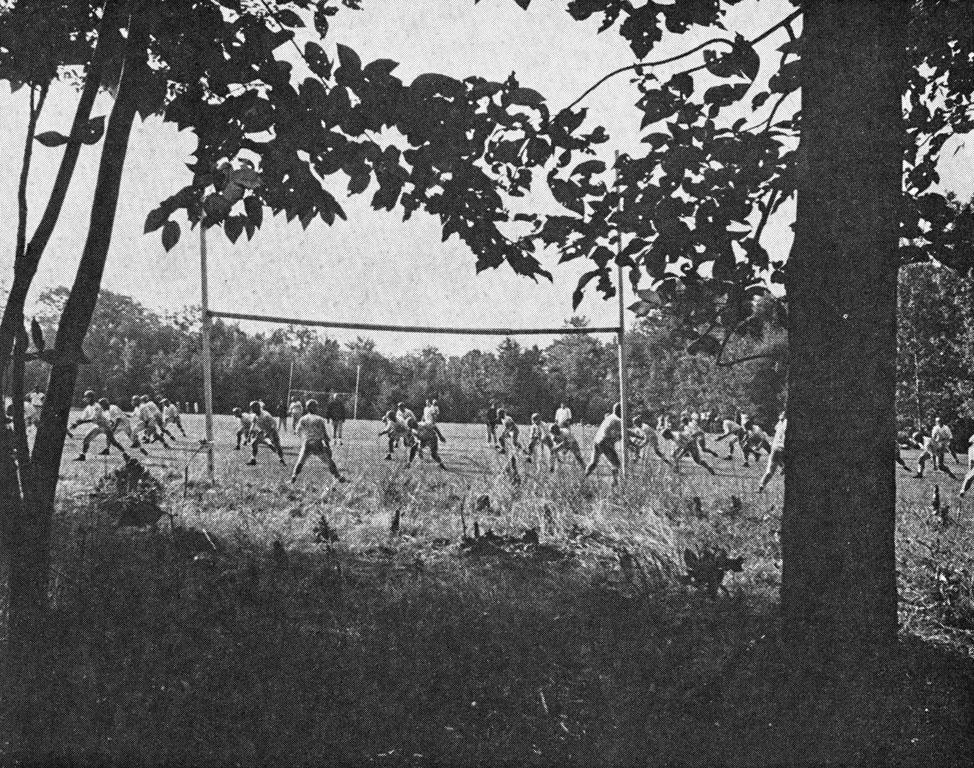 From 1949 to 1972, the Blairstown camp hosted preseason training for the Princeton football team, including the 1967 squad, pictured here.