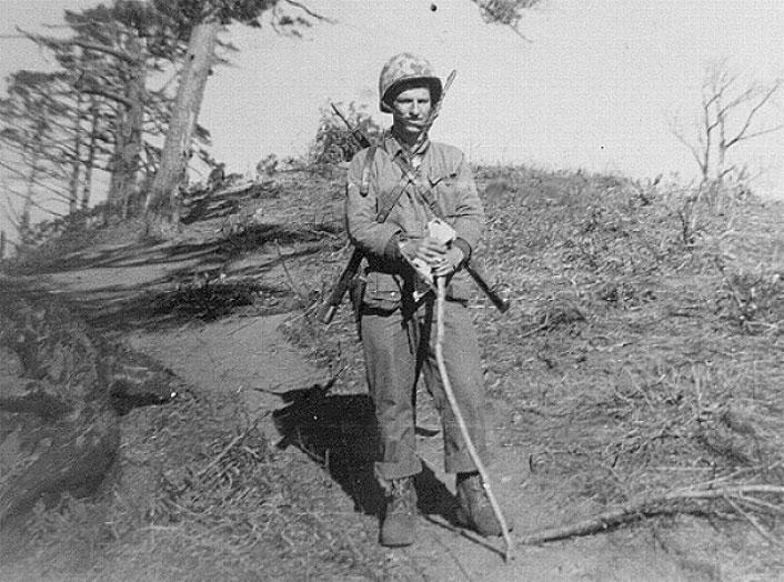 Another photo of Clapper in Korea. William Bussey, a former sergeant who served with Clapper, called him "the best Marine I've ever seen." 