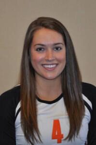 Sarah Daschbach â16âs serves helped Princeton open the Ivy League season with a win over Penn. (Office of Athletic Communications)