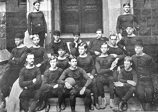 Princeton and Yale played their first Thanksgiving Day game in 1876. (Athletics at Princeton â A History)