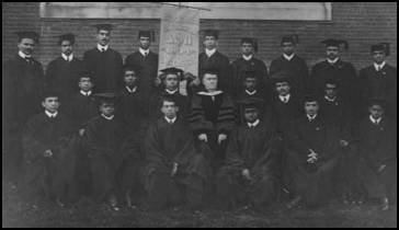 1904 Lincoln University graduating class with President Isaac Norton Rendall 1852, center.