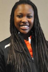 Goalie Ashleigh Johnson â16 was named MVP of the CWPA Tournament. (Office of Athletic Communications)
