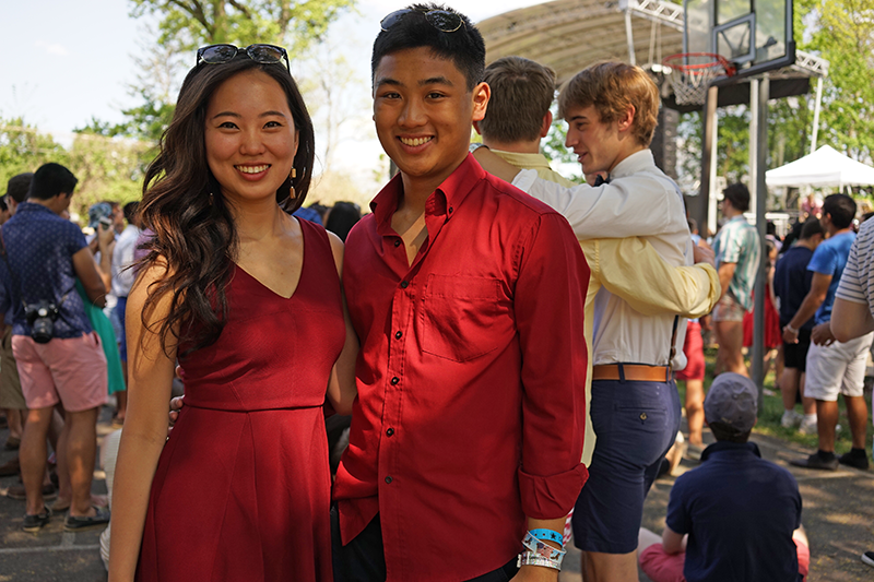 Christin Park ’18 and Timothy Tran ’15.