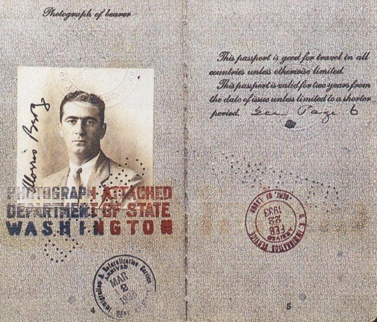 Moe Berg's passport