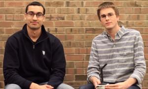Computer science students Shubhro Saha â15, left, and Charlie Marsh â15. (Courtesy the Jasper Project)
