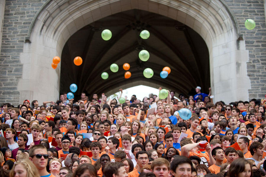 Students on Blair Hall Steps